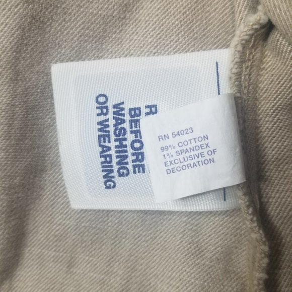 Girls GAP KIDS Youth L(10) Beige Tan Denim Button-Up Long Sleeve Jacket Pockets - Picture 13 of 13